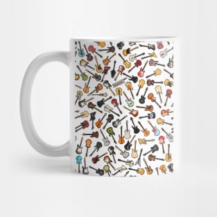 95 Pixel Guitars Jumbled Up Pattern Mug